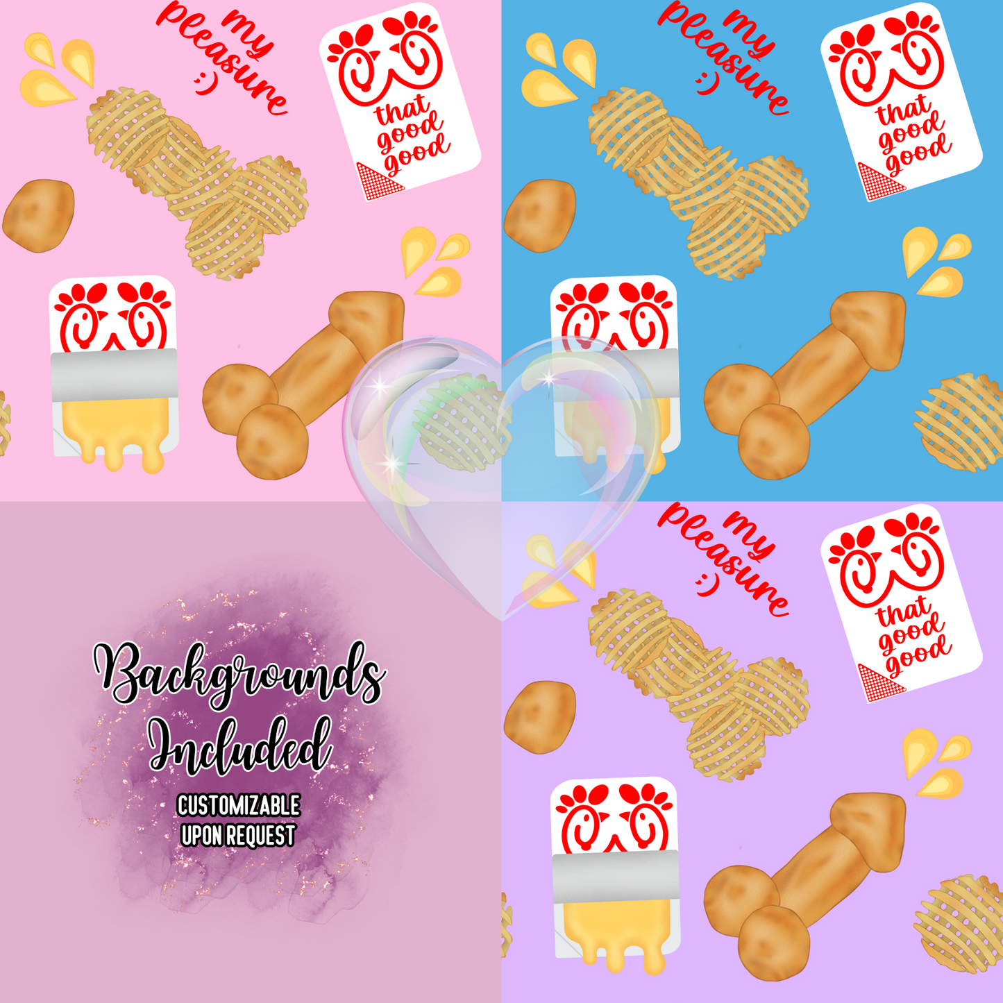 My Pleasure Hand Drawn Seamless Pattern