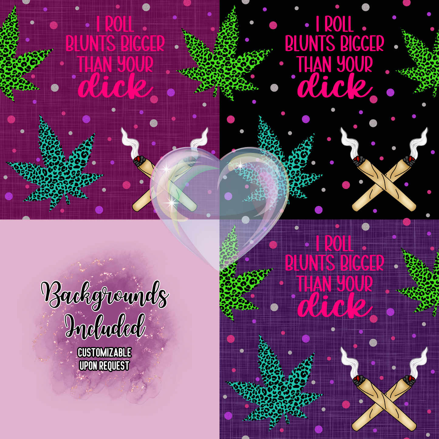 Bigger Blunts Hand Drawn Seamless Pattern