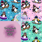 Sporty Penguins Hand Drawn Seamless Pattern