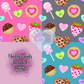 Valentines Yummies Hand Drawn Seamless Pattern