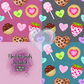 Valentines Yummies Hand Drawn Seamless Pattern