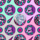 Girly Glassy Dinos Hand Drawn Seamless Pattern