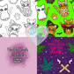 Costume Kitty Hand Drawn Seamless Pattern