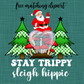 Sleigh Hippie Hand Drawn Seamless Pattern