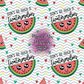 Twatermelon Hand Drawn Seamless Pattern