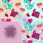 Love Bites Dino Hand Drawn Seamless Pattern