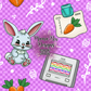 Ventie Trach Bunny Hand Drawn Seamless Pattern