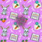 Ventie Trach Bunny Hand Drawn Seamless Pattern