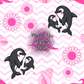 Springy Orcas Hand Drawn Seamless Pattern