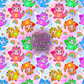 Dino Pride Kitties Hand Drawn Seamless Pattern