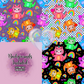 Dino Pride Kitties Hand Drawn Seamless Pattern
