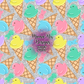 Peeps Ice Cream Hand Drawn Seamless Pattern