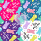 Kiss My Ass Peeps Hand Drawn Seamless Pattern
