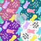 Shake Your Tail Fluff Hand Drawn Seamless Pattern