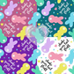 Shake Your Tail Fluff Hand Drawn Seamless Pattern
