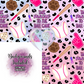 Take Meow to the Ball Game (Pink) Hand Drawn Seamless Pattern