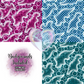 White Dino Bubbles Hand Drawn Seamless Pattern