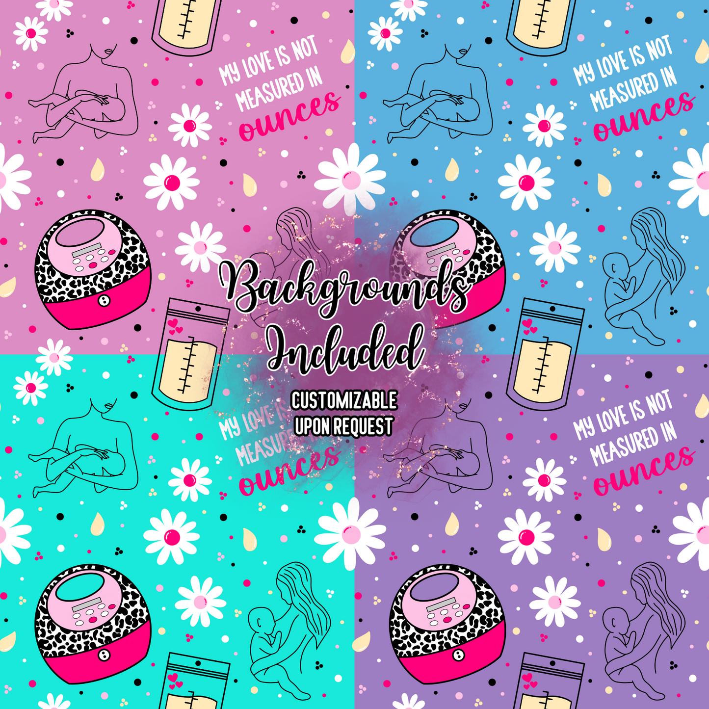 Latched With Love Hand Drawn Seamless Pattern