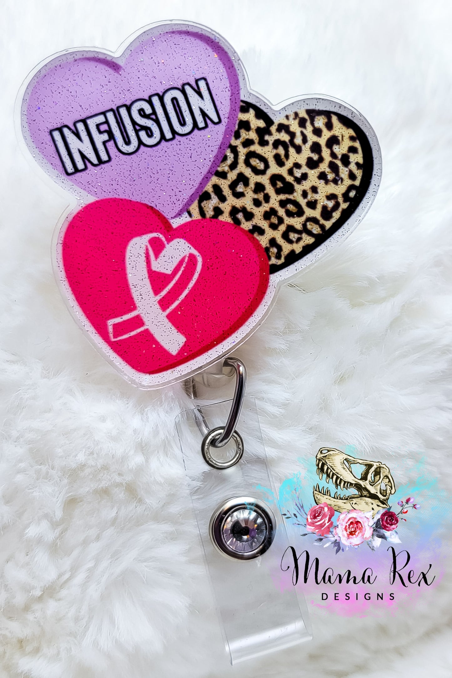 Cancer Ribbon Conversation Hearts ONC Infusion – MamaRexDesigns