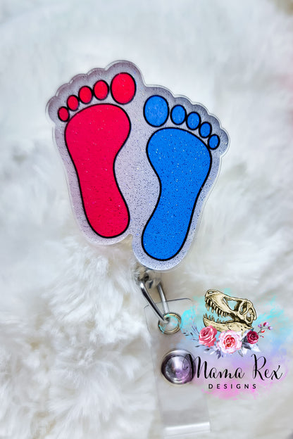 Pink and Blue Baby Feet