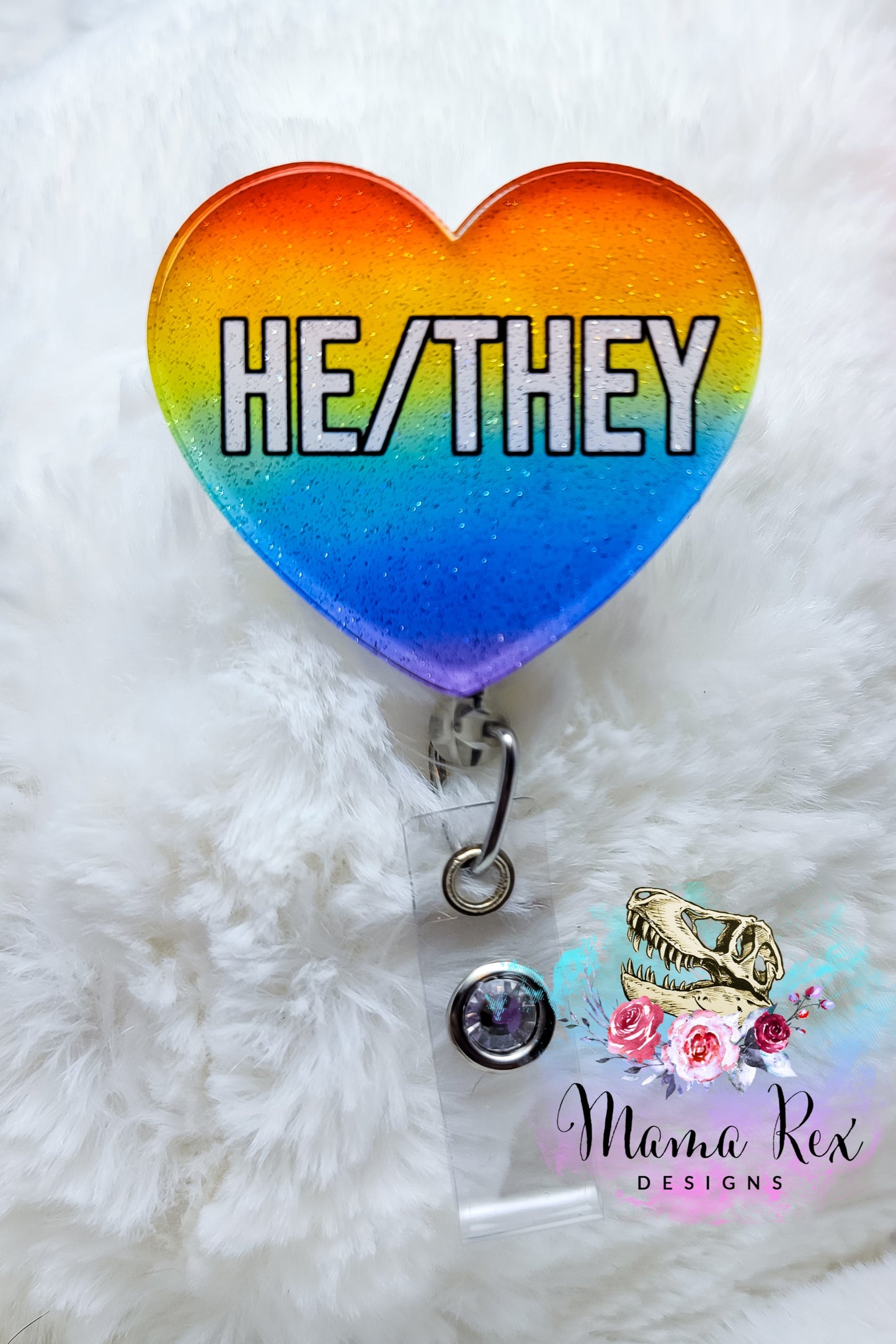 Pronoun Rainbow Heart