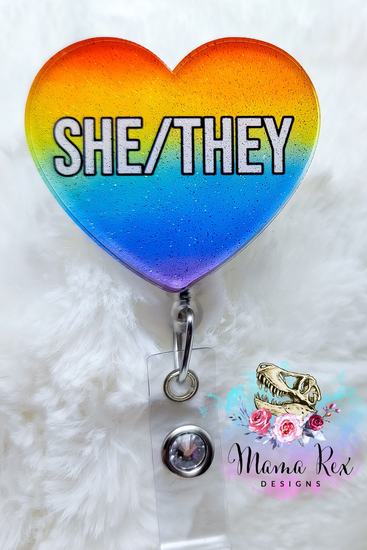 Pronoun Rainbow Heart