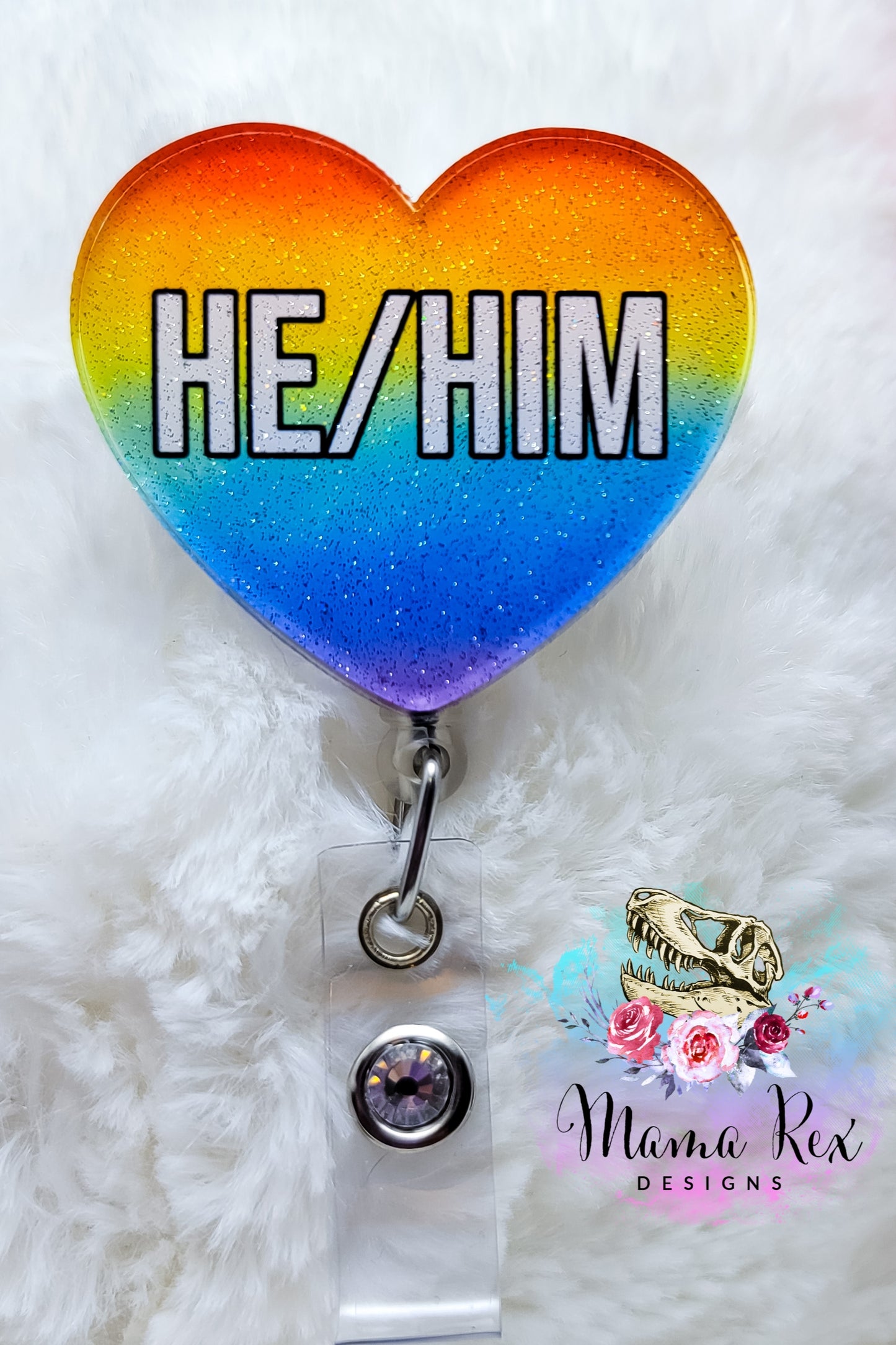 Pronoun Rainbow Heart