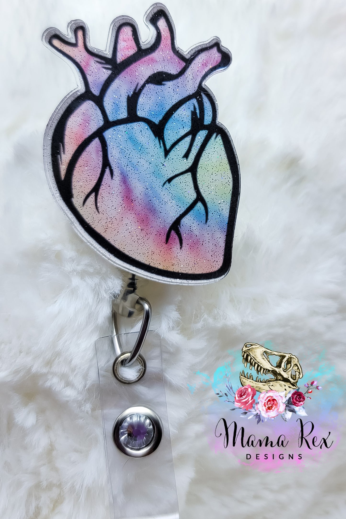 Tie Dye Anatomical Heart