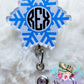 Circle Monogram Snowflake