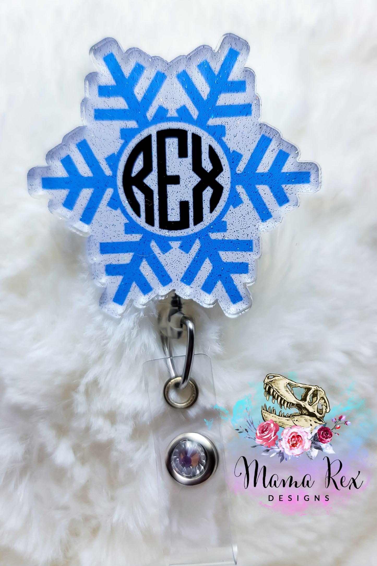 Circle Monogram Snowflake