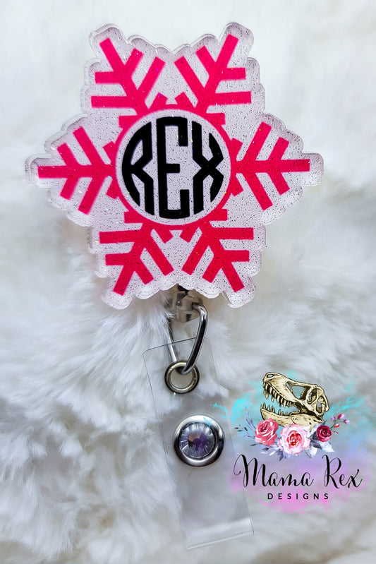 Circle Monogram Snowflake